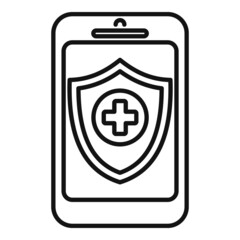 Medicine remote control icon outline vector. Medical care