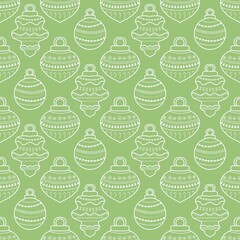 New year seamless Christmas tree balls pattern for fabrics and packaging and gifts and linens and kids