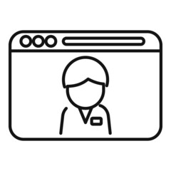 Medical doctor care icon outline vector. Online health