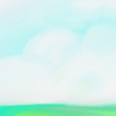 空　sky　cloud　雲　自然　草原　白スペース