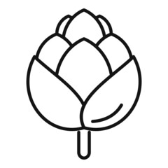 Artichoke icon outline vector. Vegetable food