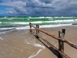 Obraz premium Grenze Naturschutzgebiet Darß Ostsee