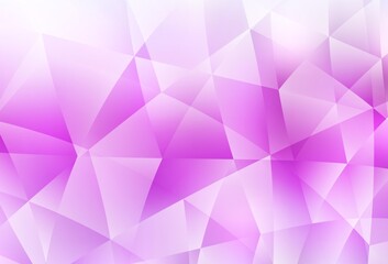 Light Pink vector gradient triangles texture.