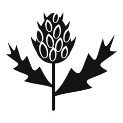 Scottish thistle icon simple vector. Milk plant