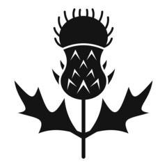 Thistle plant icon simple vector. Milk flower