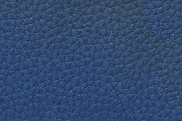 Natural, artificial blue leather texture background. Material for sport items, clothes, furnitre and interior design. ecological friendly leatherette.