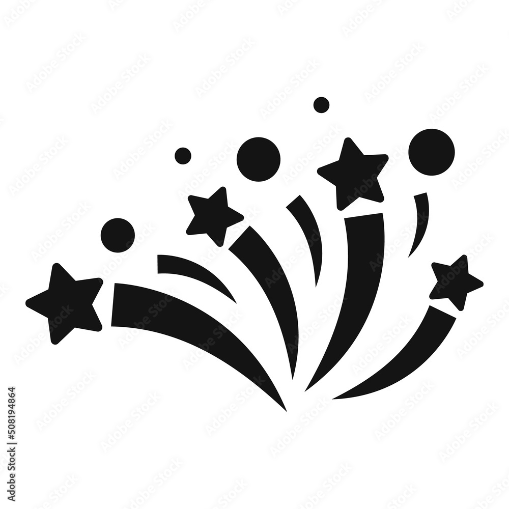 Poster firework icon simple vector. carnival event
