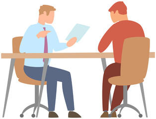 Training of office staff, teamwork, business meeting concept. Team thinking and brainstorming. Analytics of company information. People working, discussing business. Colleagues during office work