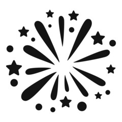 Explosion firework icon simple vector. Party event