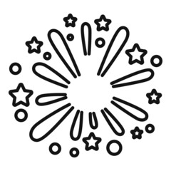 Explosion firework icon outline vector. Party event
