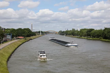 Deurstickers Brücke Amsterdam Reinkanal und Binnenschifffahrt © Frank Gayde