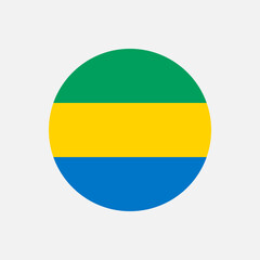 Country Gabon. Gabon flag. Vector illustration.