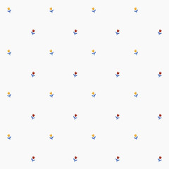 Seamless pattern with tulips.