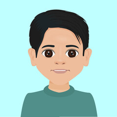 black haired boy portrait