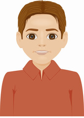 brown haired boy portrait