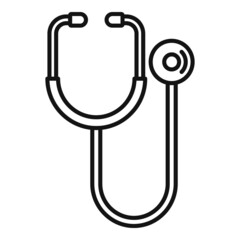 Doctor stethoscope icon outline vector. Family health