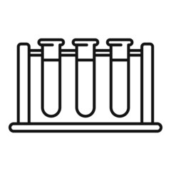 Test tubes stand icon outline vector. Family health