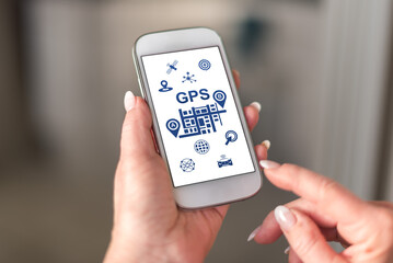 Gps concept on a smartphone