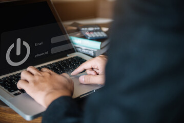 Concept of cyber security, information security and encryption, secure access to user's personal information, secure Internet access, cybersecurity.