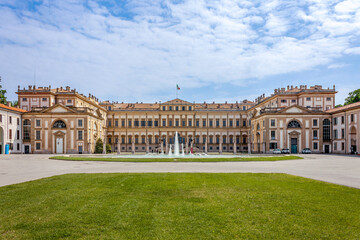 Monza (Milan, Lombardy, Italy) - Royal Palace (Villa Reale), 18th century, exterior with gardens...