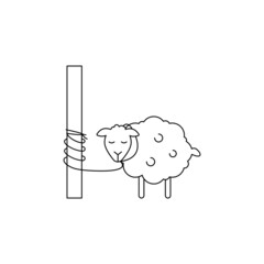 Koran, tree, icon on white background