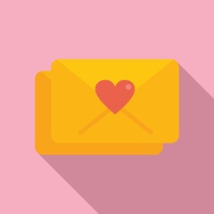 Mail event invitation icon flat vector. Time manager