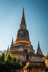 Fototapeta premium Wat Yai Chai Mongkhon temple ruin in Ayutthaya, Thailand