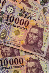 Hungarian forint banknotes.