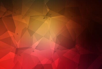 Dark Red, Yellow vector pattern with random polygonals.