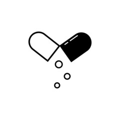 Drug Icon Isolated on White Artboard