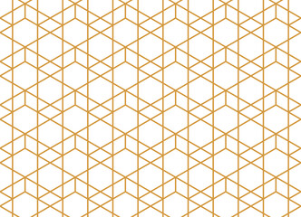 The geometric pattern with lines. Seamless vector background. White and gold texture. Graphic modern pattern. Simple lattice graphic design