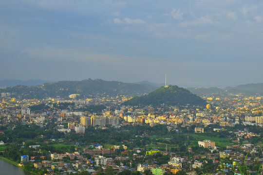 View of  Guwahati city in Assam, India