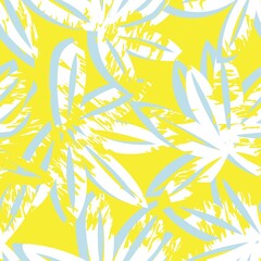 Floral Brush strokes Seamless Pattern Design