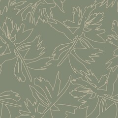 Floral Brush strokes Seamless Pattern Design