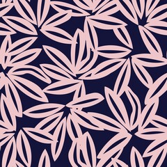 Floral Brush strokes Seamless Pattern Design