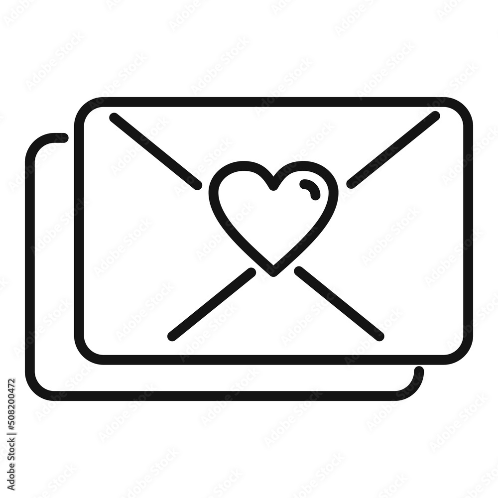 Poster mail event invitation icon outline vector. time manager