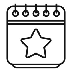 Event calendar icon outline vector. Work plan