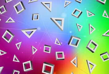 Dark Multicolor vector template with rhombus.