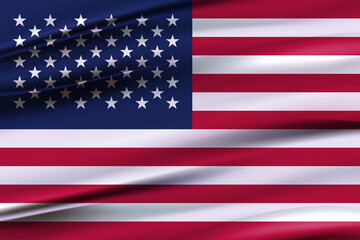 united state of america USA realistic flag