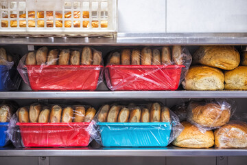Bagels and breads at Brick Lane bakery Beigel Bake in London