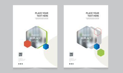 Cover design for annual report and business catalog, magazine, flyer or booklet. Brochure template layout. A4 cover vector EPS-10