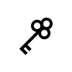 Old key house icon logo