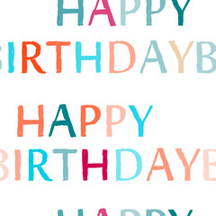 happy birthday vector seamless pattern colorful text