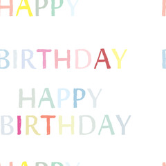 happy birthday vector seamless pattern colorful text