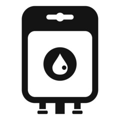Blood donation pack icon simple vector. Charity donate