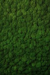 Wall decorated with stabilized moss in an eco-friendly office