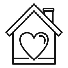 House charity icon outline vector. Web help