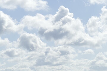 Weisse Quellwolken, Blauer Himmel, Deutschland, Europa