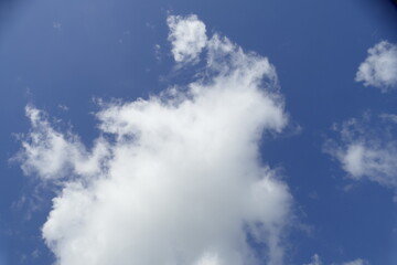 Weisse Quellwolken, Blauer Himmel, Deutschland, Europa