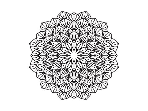 recommend clip art: Circle pattern in the form of mandala for Henna, Mehndi, tattoos, decorative ornaments in ethnic oriental style, coloring book pages.